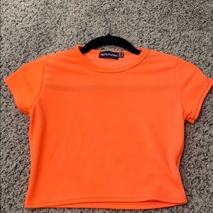 Pretty Little Thing Neon Orange Crop